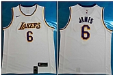 Lakers 6 Lebron James White Nike Swingman Jersey,baseball caps,new era cap wholesale,wholesale hats
